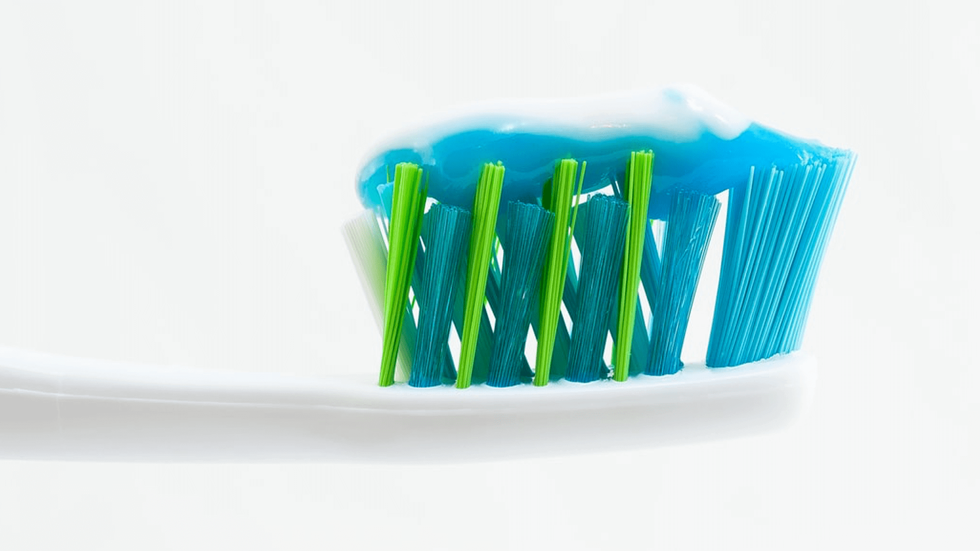 A toothbrush with toothpaste